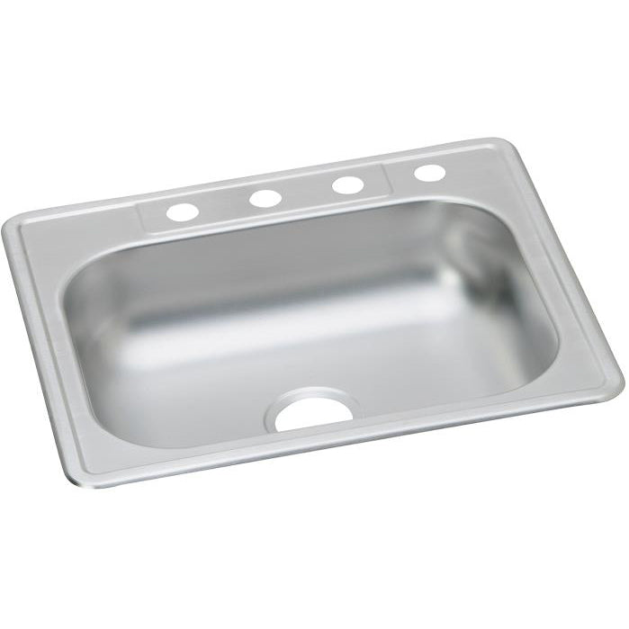 Dayton 25x22x6-1/16" Stainless Steel 1-Bowl Sink w/4 Holes