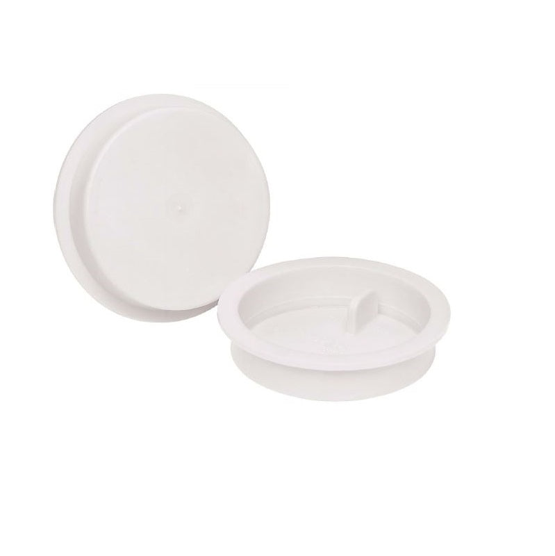 TEST CAP 1-1/2 WHITE ABS - 39100 KNOCK-OUT Max Test Pressure 40 ft, 17 psi