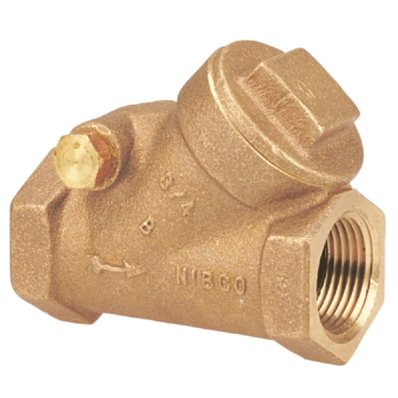 VALVE 1/2 BRASS SWING CHECK KT403-W - W/BUNA-N DISC