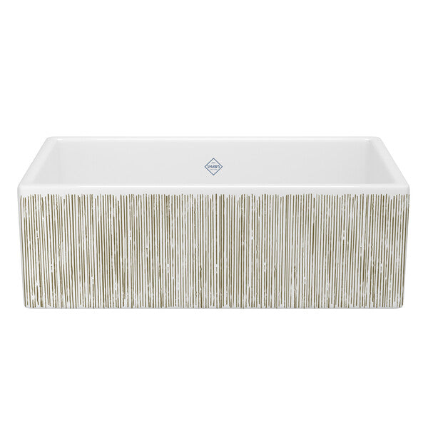 Shaws Classic 33x18x11-3/16" Kitchen Sink in Gold Lines