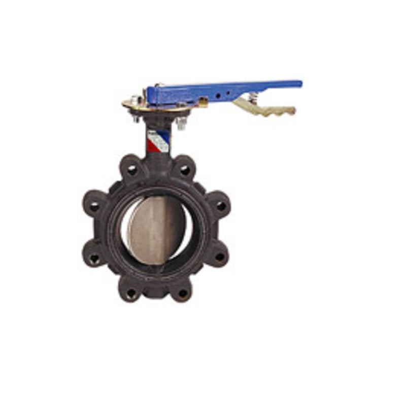 Butterfly Valve 8" Ductile Iron Lug Type EPDM Seat Aluminum Bronze Disc Lever Locking Handle  Max Pressure 200 PSI