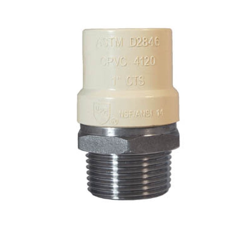 Adapter 1/2" CPVC CTS SXMIPT SS Transition Fitting