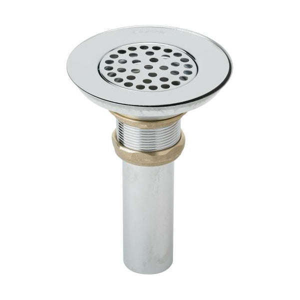Drain 3-1/2" Type 304 Stainless Steel Body, Strainer and Tailpiece Polished Stainless Steel