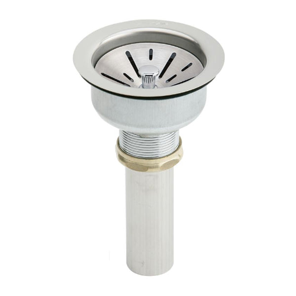 Drain 3-1/2" Fitting 304 Stainless Steel Body, Strainer Basket & Stainless Steel Tailpiece Polished