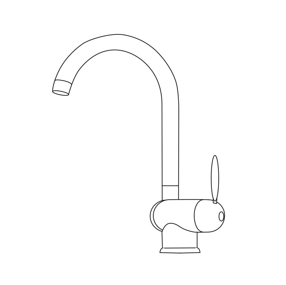 Moda Single Handle Kitchen Faucet Brushed Chrome