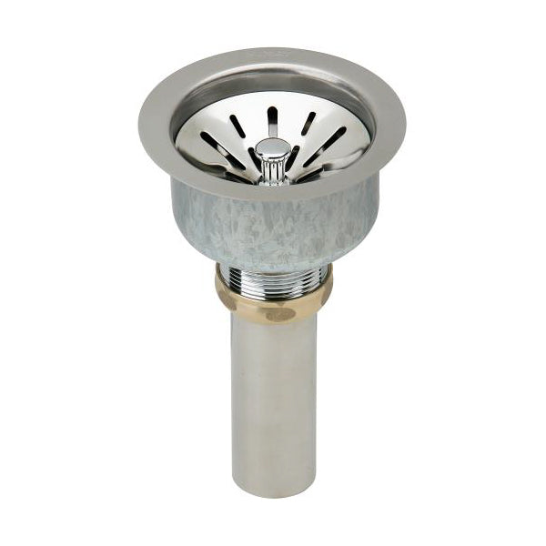 Deluxe 3-1/2 Drain 304  Stainless Steel Body/Strainer Basket/Rubber Seal/Tailpiece Chrome