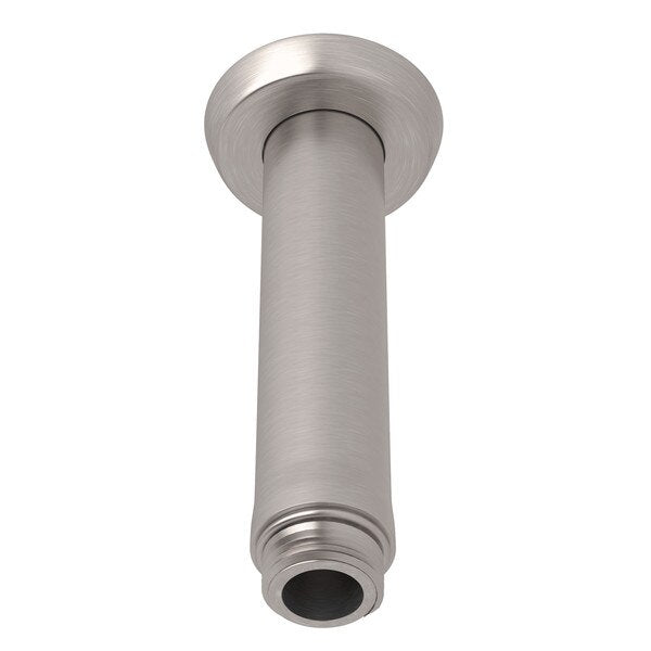 Perrin & Rowe Holborn Ceiling Mount Shower Arm & Flange In Satin Nickel