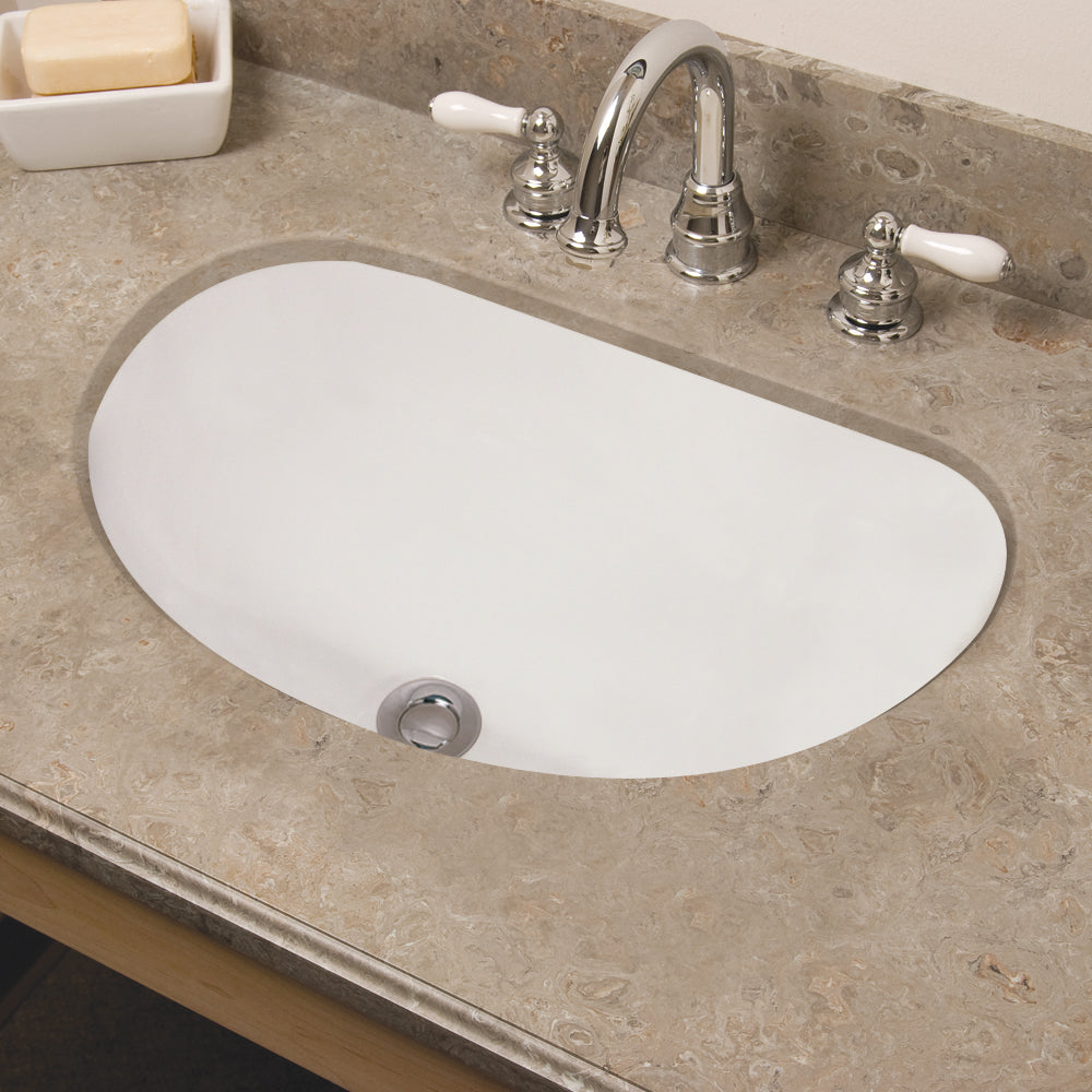 D-Shape 16x10" Undermount Lav Sink in Matrix Summit