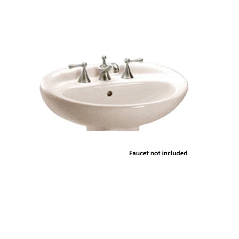 Dorian 25x19" Pedestal Lav Sink w/4" Fct Holes in Sedona Beige