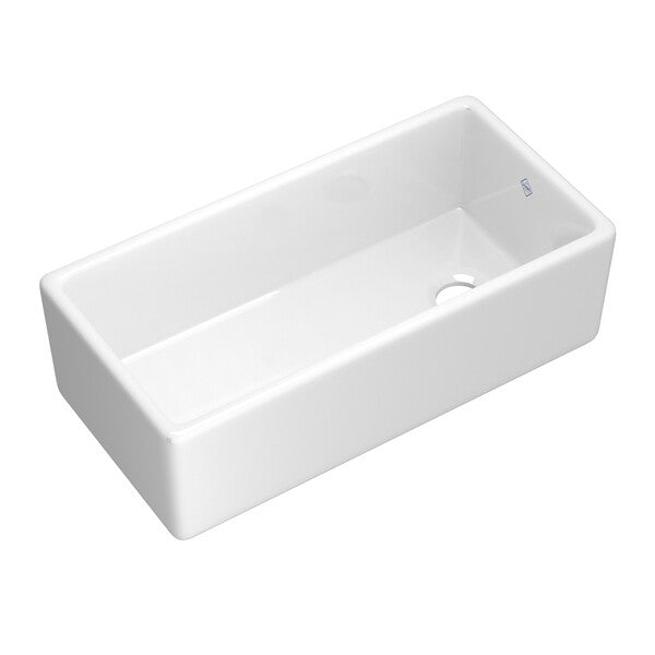 Shaws Classic 36x18x10-3/4" Fireclay Kitchen Sink in White