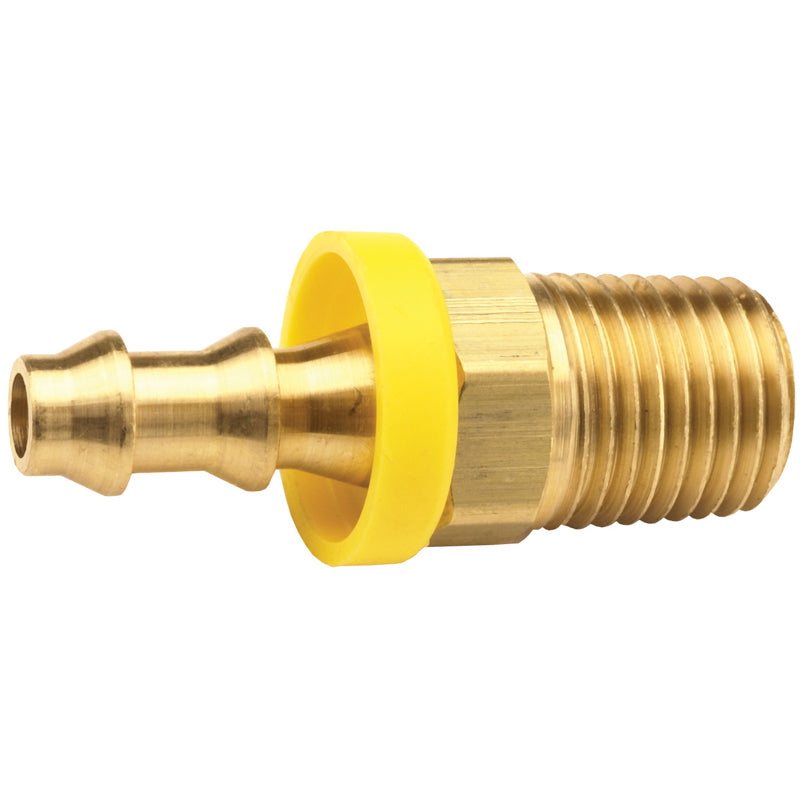 HOSE FTG 1/2X3/8 BRASS 2720806C BARB X M NPTF - PUSH-ON