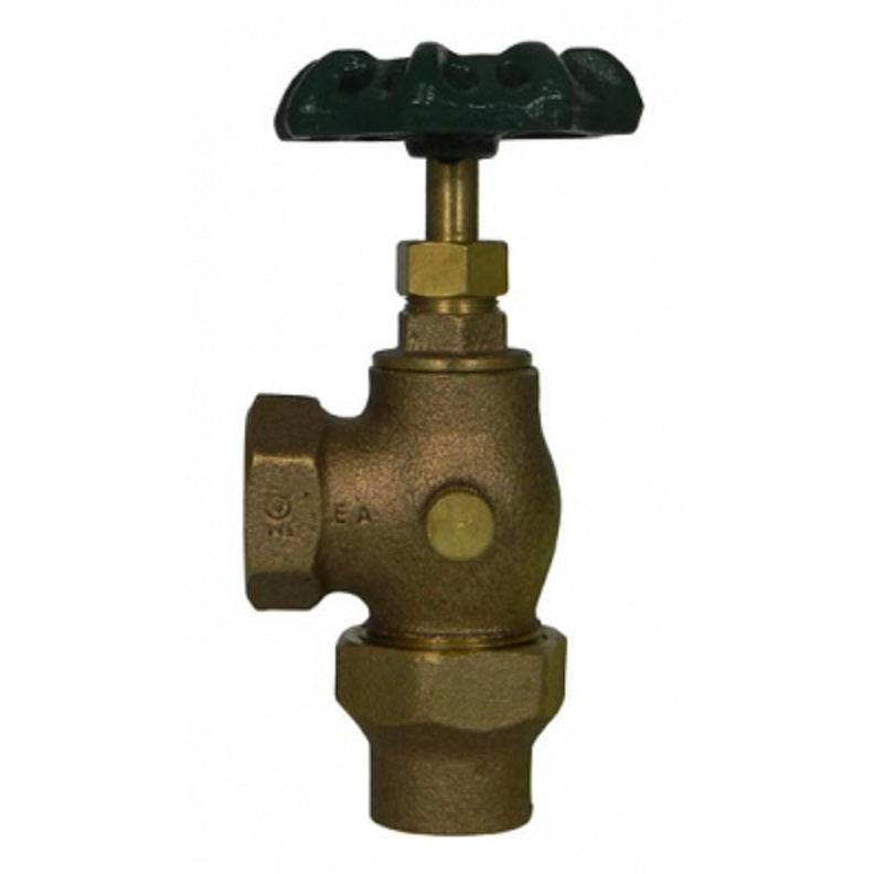 Stop Valve 3/4"X1/2" Angle FLRXF with Drain  Maximum Pressure 125 WOG