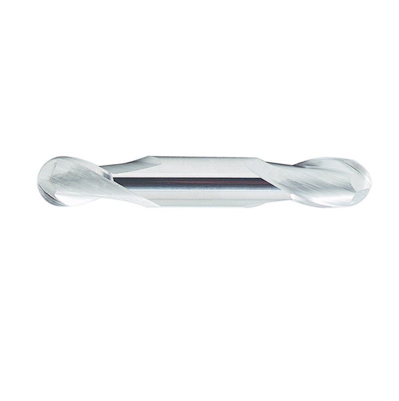 End Mill 5/32" 2-Flute Double End Ball Nose Stub Length Carbide Bright