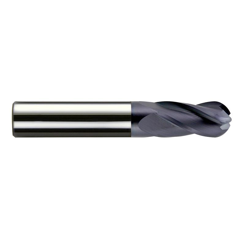 End Mill 3/64" 4-Flute Single End Ball Nose Carbide AlTiN