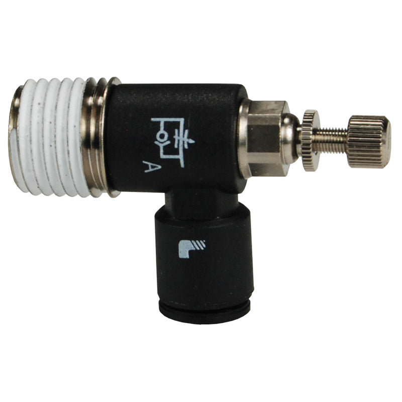 VALVE 1/4X1/8 PUSH X M76655611 76655611 MINI EXHAUST FLOW CONTROL Max Pressure 145 PSI
