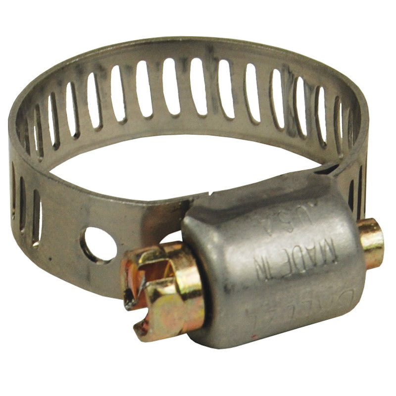Miniature Wormgear Clamp 11/16" to 1-1/4" SAE 201/301 Stainless Steel 5/16" Band