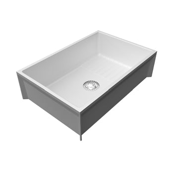24x36 Single Bowl Mop Service Sink in White