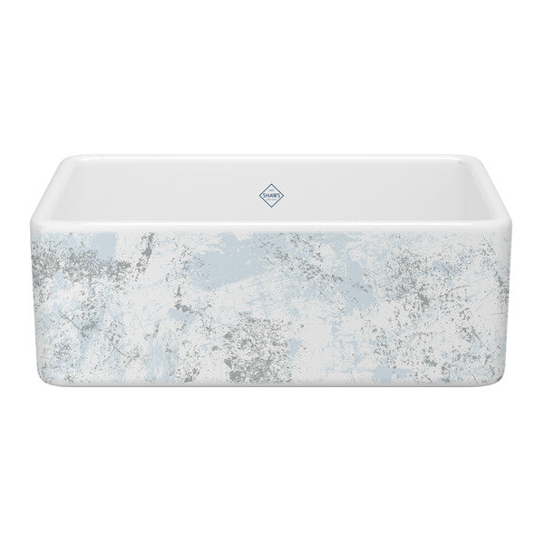 Shaws Classic 30x18x11-3/16" Kitchen Sink in Blue/Silver Patina