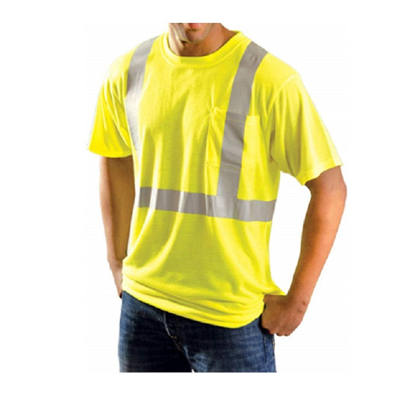 Premium T-Shirt 10X-Large Yellow Standard Wicking with Pocket