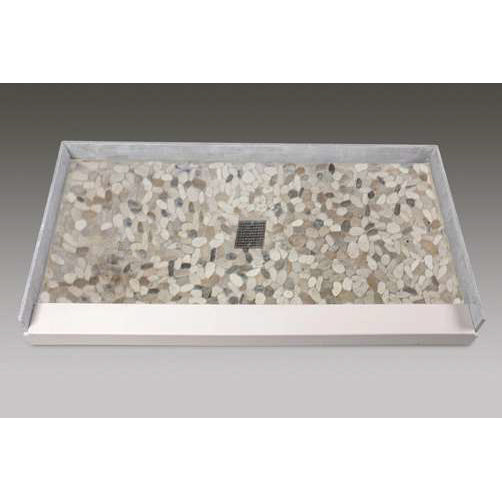 Pre-Tile Shower Base 60x32x4" w/Center Drain in Pebble Creme