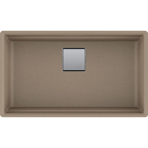 Peak 32x18-3/4x9-1/2" Granite Single Bowl Sink in Oyster