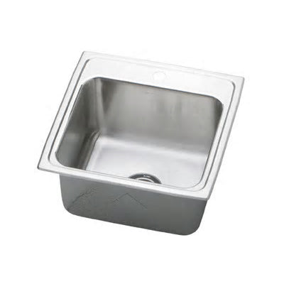 Pursuit 19-1/2x19x10-1/8" SS Single Bowl 1-Hole Outdoor Sink