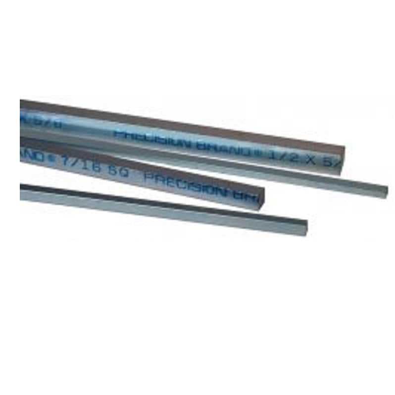 Key Stock 1/4"X1/4"X12" Square Zinc Plated Steel