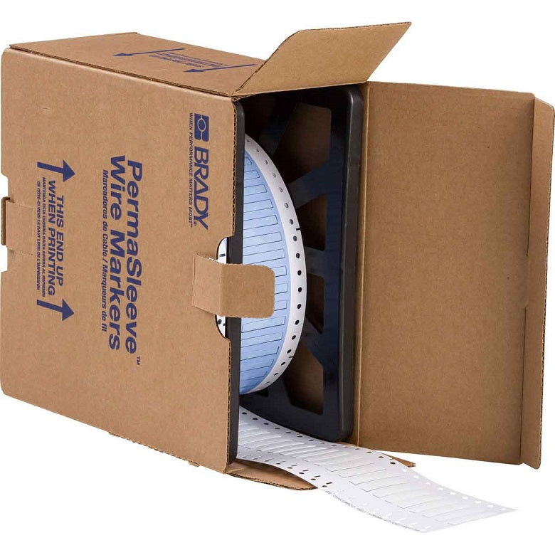 PermaSleeve Wire Marking Sleeves 0.125x1.5" White 500 per roll