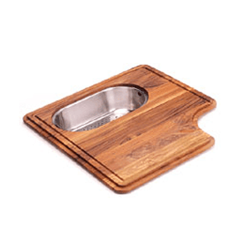 Iroko 20x19" Solid Wood Cutting Board w/Colander