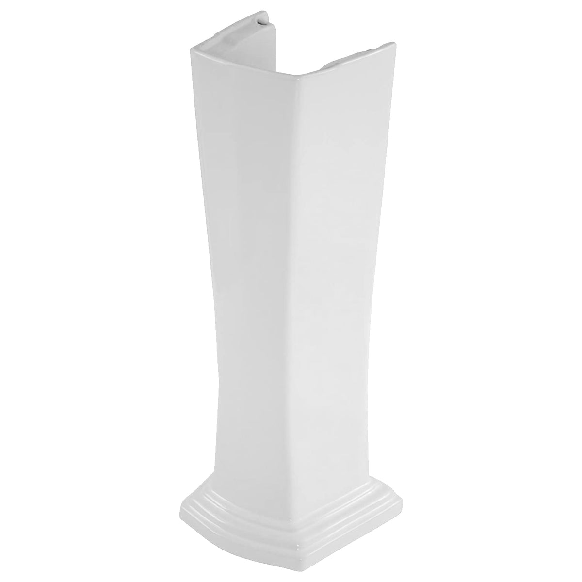 Clayton Pedestal Base in Cotton White