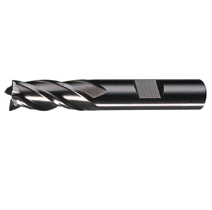End Mill 1" Diameter 4" Length of Cut 4 Flute HSS Single Square End TiN