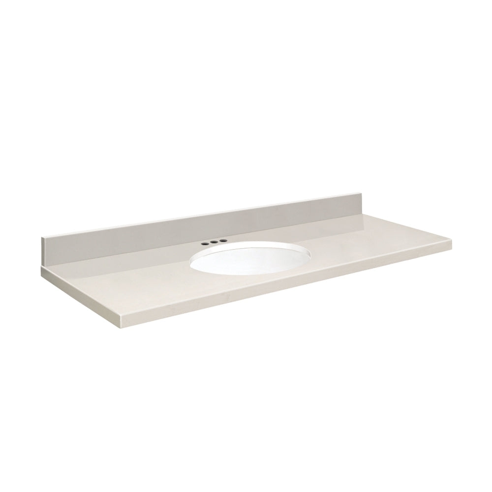 VANITY TOP 61X22 4CC QUARTZ Q6122-3A-A-W-4 MILAN WHT