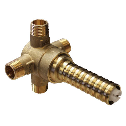 Universal 4-Port 3-Way Dedicated Diverter Rough-In 1/2" NPT Connections
