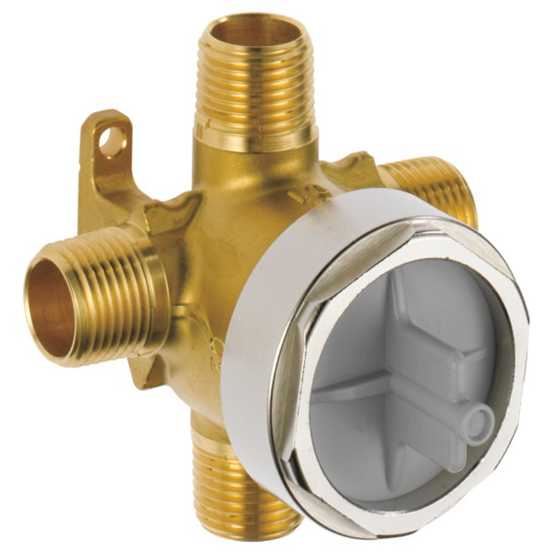 3-Port 3 or 6 Function Diverter Rough-In Valve Body 1/2" Universal Inlets/Outlets
