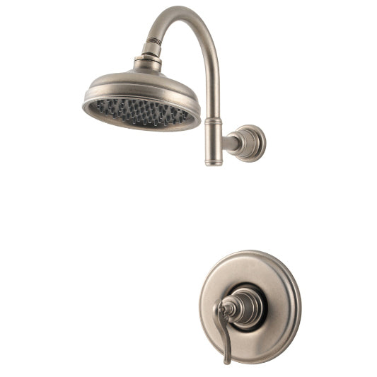 Ashfield Shower Trim W/Single-Function Showerhead In Rustic Pewter
