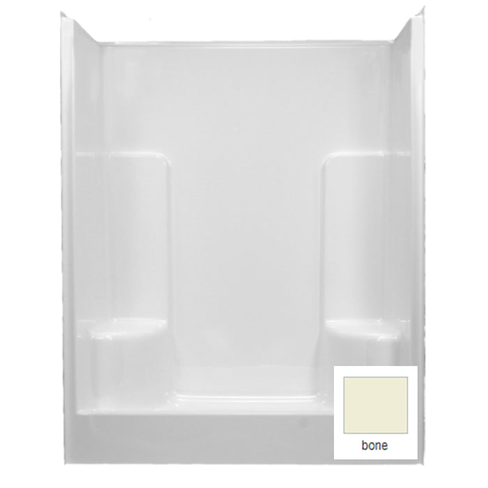 AcrylX Shower 60x35-3/4x74-3/4" Bone With Seats