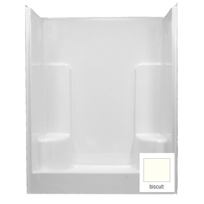 AcrylX Shower 60x35-3/4x74-3/4" Biscuit With Seats