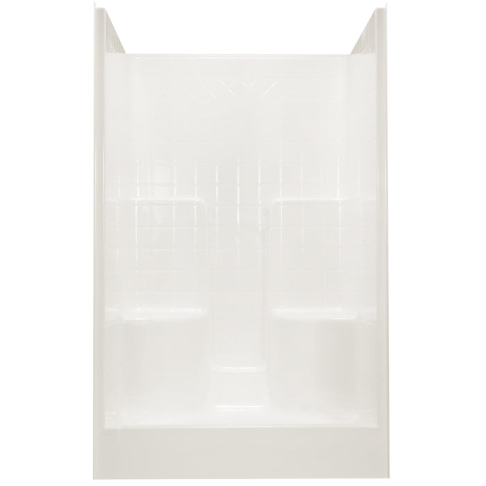 Tiled Shower 48x46x78" White With Seats