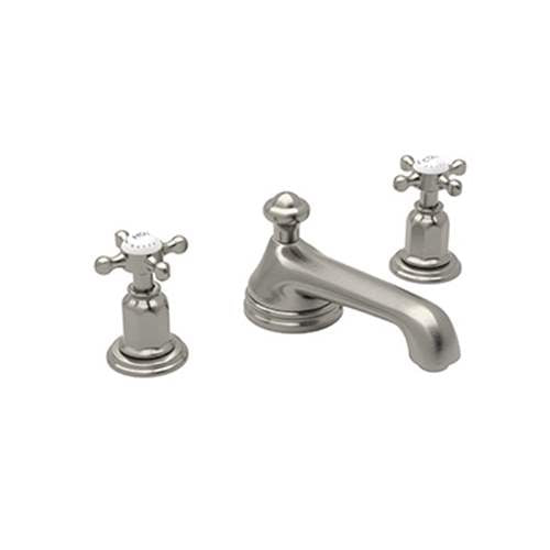 Edwardian Widespread Lav Faucet in Satin Nickel