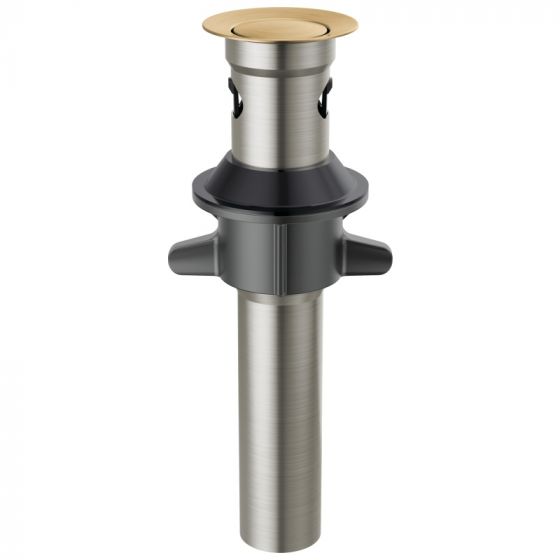 Metal Push Pop-Up Lav Drain w/Overflow in Champagne Bronze