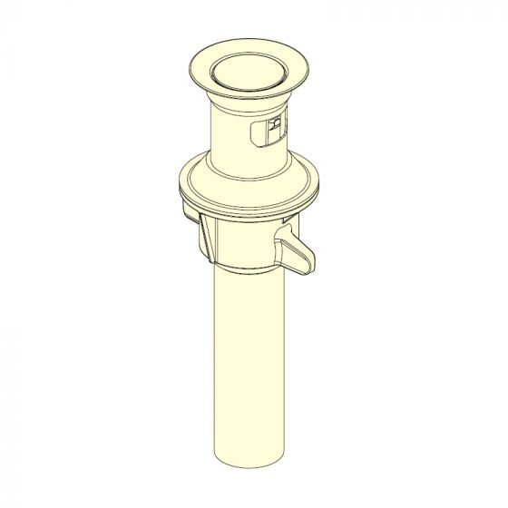 Metal Push Pop-Up Lav Drain w/Overflow in Black Stainless