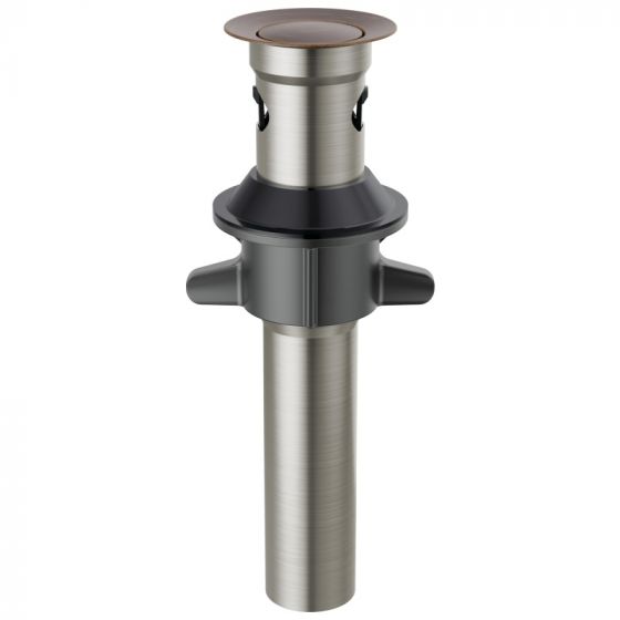 Metal Push Pop-Up Lav Drain w/Overflow in Venetian Bronze