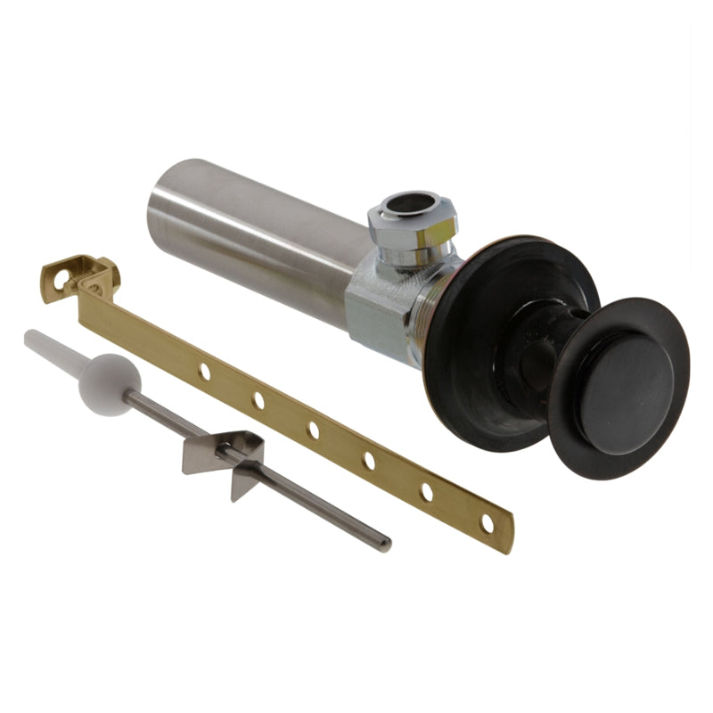Lavatory Metal Drain Assembly Less Lift Rod in Matte Black