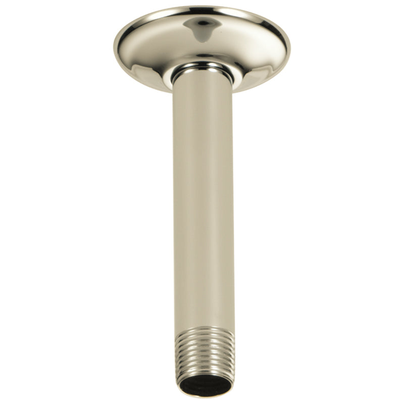 Universal Showering Ceiling Mount Shower Arm & Flange In Polished Nickel
