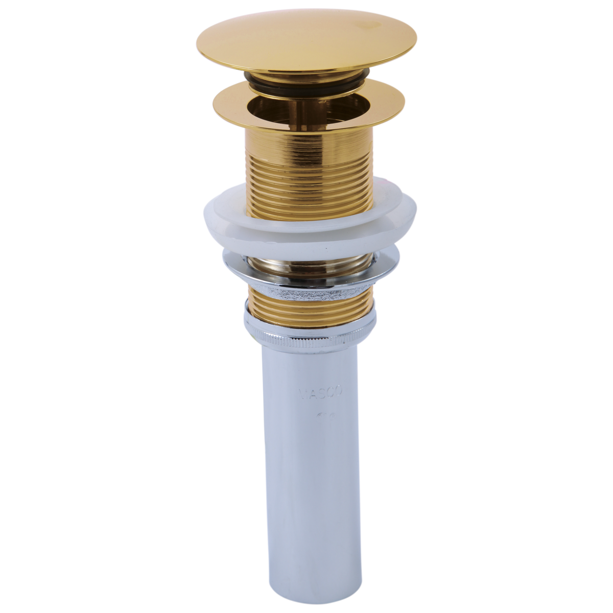 Brizo Push Button Pop-Up Drain, No Overflow in Pol. Gold