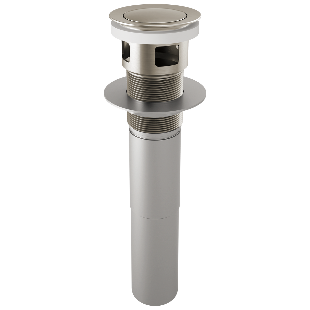 Brizo Push Button Pop-Up Drain w/Overflow in Luxe Nickel