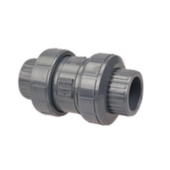 Ball Check Valve 3" PVC Schedule 80 Socket True Union EPDM O-Ring, Teflon Seat  Max Pressure 150 PSI non-shock