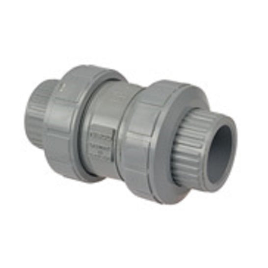 Ball Check Valve 4" CPVC Schedule 80 Socket True Union EPDM O-Ring Max Pressure 150 PSI non-shock
