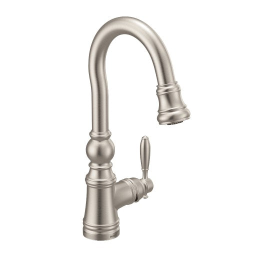 Weymouth Single Hole Pulldown Bar Faucet in Spot Resist Stainless