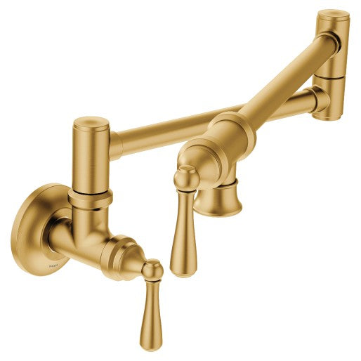 Traditional Pot Filler in Brushed Gold
